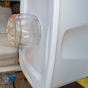Vintage  pumpkin glass jar